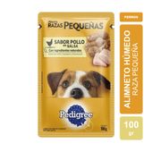 Alimento Húmedo Pedigree Perro Adulto Raza Pequeña Sobrecito sabor Pollo en Salsa x 100gr