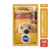 Alimento Húmedo Pedigree Perro Adulto Sobrecito sabor Carne en Salsa x 100gr