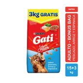 Alimento Purina Gati Adulto sabor Pescado Bonus Bag x 15kg + 3kg