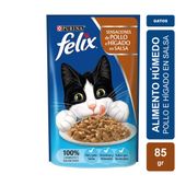 Alimento Húmedo Purina Felix Gato sabor Pollo en Salsa x 85gr