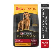 Alimento Purina Pro Plan Perro Adulto Raza Mediana Bonus Bag x 15kg + 3kg