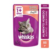 Alimento Húmedo Whiskas Gato Adulto Pouch sabor Carne Souffle x 85gr