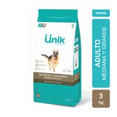 Alimento Unik Perro Adulto Raza Mediana y Grande x 3kg