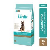 Alimento Unik Perro Cachorro Raza Mediana y Grande x 15kg