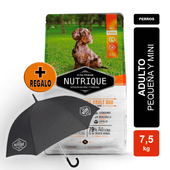 Alimento VitalCan Nutrique Perro Adulto Raza Pequeña y Mini x 7,5kg + PARAGUAS DE REGALO
