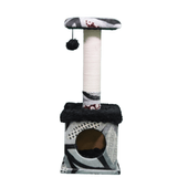 Rascador para Gatos Jack & Guada Modelo Panza caja con torre arriba