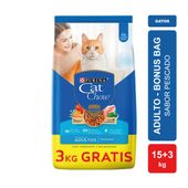 Alimento Purina Cat Chow Gato Adulto Sabor Pescado  15kg + 3kg  BONUS BAG