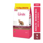 Alimento Unik Gato Adulto Bonus Bag x 7,5kg + 1,5kg