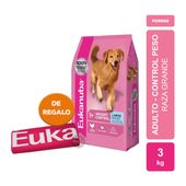 Alimento Eukanuba Perro Weight Control Raza Grande x 3kg + MANTA EUKANUBA DE REGALO