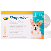 Antiparasitario Zoetis Simparica Perro x 10kg a 20kg -Farmacia-