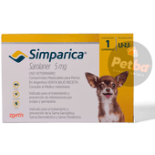 Antiparasitario Zoetis Simparica Perro x 1,3kg a 2,5kg -Farmacia-