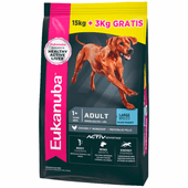 Alimento Eukanuba Perro Adulto Raza Grande Bonus Bag x 15kg  + 3kg