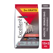 Alimento Purina Excellent Perro Adulto Skin Care sabor Cordero x 15kg +  3kg BONUS BAG