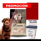 Alimento VitalCan Balanced Natural Recipe Perro Adulto con Salmón Rosado todos los tamaños x 3kg + TACHO CHICO BALANCED DE REGALO