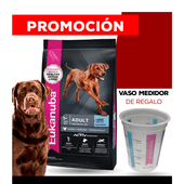 Alimento Eukanuba Perro Adulto Raza Grande x 15kg + VASO MEDIDOR EUKANUBA DE REGALO