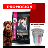 Alimento Eukanuba Perro Adulto Cordero x 15kg + VASO MEDIDOR EUKANUBA DE REGALO