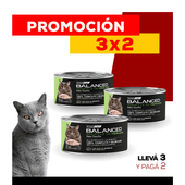 PROMO 3X2 Alimento Húmedo Vitalcan Balanced Soufflé Gato Castrado Sabor Merluza Lata x 85gr