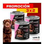PROMO 3X2 Alimento Húmedo Vitalcan Balanced Soufflé Perro Cachorro Sabor Carne Lata x 340gr