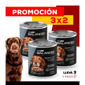 PROMO 3X2 Alimento Húmedo Vitalcan Balanced Soufflé Perro Senior Sabor Carne Lata x 340gr
