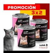 PROMO 3X2 Alimento Húmedo Vitalcan Balanced Soufflé Gato Cachorro Sabor Pollo Lata x 340gr