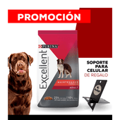 Alimento Purina Excellent Perro Adulto Fórmula x 20kg  + SOPORTE PARA CELULAR PETBA DE REGALO