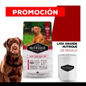 Alimento VitalCan Nutrique Perro Adulto Raza Grande x 15kg + TACHO CONTENEDOR GRANDE DE REGALO