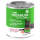Alimento Húmedo Vitalcan Premium Gato Adulto Pollo en Salsa Lata x 340gr