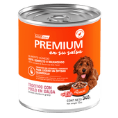 Alimento Húmedo Vitalcan Premium Perro Cachorro Pollo en Salsa Lata x 340gr