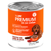 Alimento Húmedo Vitalcan Premium Perro Cachorro Carne en Salsa Lata x 340gr