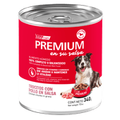 Alimento Húmedo Vitalcan Premium Perro Adulto Pollo en Salsa Lata x 340gr