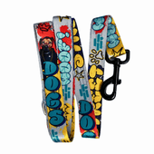 Correa Vital Fun Pets Rock Graffiti Perro Talles M