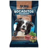 Golosina Auki Bocadito sabor Hígado Fresco, Espinaca y Espirulina x 100gr