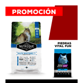 COMBO Alimento VitalCan Nutrique Gato Adulto Healthy Maint 7+ x  7,5kg. + Piedra Arena Sanitaria Aglomerante Neutral Vital Can x 12kg.