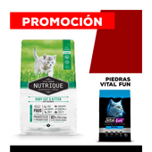 COMBO Alimento VitalCan Nutrique Gato Kitten x 7,5kg + Piedra Arena Sanitaria Aglomerante Neutral Vital Can x 12kg.