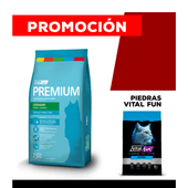 COMBO Alimento VitalCan Premium Gato Adulto Urinary x 7,5kg + Piedra Arena Sanitaria Aglomerante Neutral Vital Can x 12kg.