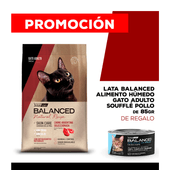Alimento VitalCan Balanced Natural Recipe Gato Adulto con Carne Argentina x 3kg + Balanced Soufflé Gato Adulto Sabor Pollo Lata x 85gr DE REGALO