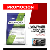 Alimento VitalCan Balanced Gato Control Peso/Castrado x 2kg + Balanced Soufflé Gato Adulto Sabor Pollo Lata x 85gr DE REGALO