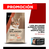 Alimento VitalCan Balanced Natural Recipe Gato Adulto Trucha Patagónica x 3kg + Balanced Soufflé Gato Adulto Sabor Pollo Lata x 85gr DE REGALO