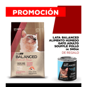 Alimento VitalCan Balanced Natural Recipe Gato Adulto con Salmón x 15kg + Balanced Soufflé Gato Adulto Sabor Pollo Lata x 340gr DE REGALO