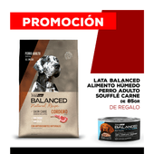 Alimento VitalCan Balanced Natural Recipe Perro Adulto con Cordero x 3kg + Balanced Soufflé Perro Adulto Sabor Carne Lata x 85gr DE REGALO