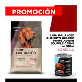 Alimento VitalCan Balanced Natural Recipe Perro Adulto con Pollo x 15kg + Balanced Soufflé Perro Adulto Sabor Carne Lata x 340gr DE REGALO