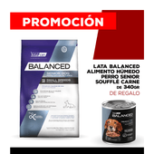 Alimento VitalCan Balanced Perro Senior Raza Pequeña x 7,5kg + Balanced Soufflé Perro Senior Sabor Carne Lata x 340gr DE REGALO