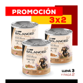 PROMO 3X2 Alimento Húmedo Vitalcan Balanced Natural Recipe Perro Adulto Delicados Filetes de Cerdo Lata x 340gr