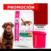 Alimento Eukanuba Perro Weight Control Fit Body Raza Mediana x 15kg + TACHO GRANDE EUKANUBA DE REGALO