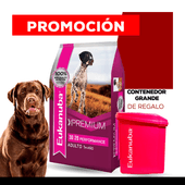 Alimento Eukanuba Perro Adulto Premium Performance x 15kg + TACHO GRANDE EUKANUBA DE REGALO