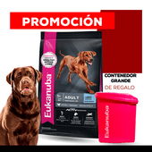 Alimento Eukanuba Perro Adulto Raza Grande x 15kg + TACHO GRANDE EUKANUBA DE REGALO