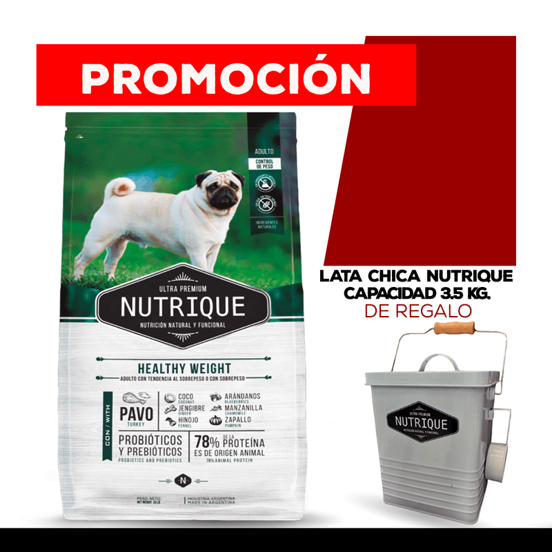 NUTRIQUE WEIGHT + LATA CHICA NUTRIQUE SIN EL PERRO