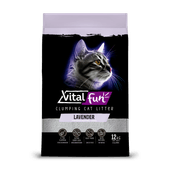 Piedra Arena Sanitaria Aglomerante Lavanda Vital Fun x 12kg.