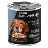 Alimento Húmedo Vitalcan Balanced Soufflé Perro Senior Sabor Carne Lata x 340gr