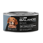 Alimento Húmedo Vitalcan Balanced Soufflé Perro Senior Sabor Carne Lata x 85gr